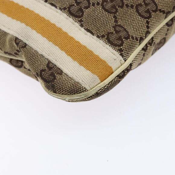 GUCCI GG Canvas Sherry Line Shoulder Bag Beige Gold - Picture 11 of 16